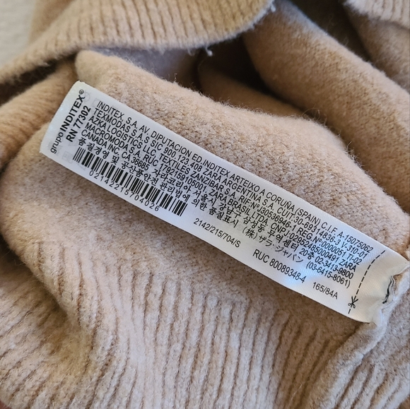 Zara Women's Small Beige Warm Turtleneck Sweater - Picture 8 of 9